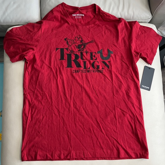 NWT - True Religion Men’s Buddha Logo Print Short Sleeve Tee - Size L - Picture 3 of 8